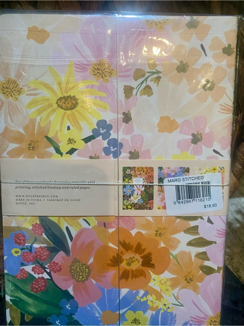 Rifle Paper Co. Floral Notebook Set - Pink, Blue, Green, Yellow